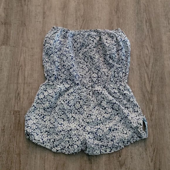 Ocean Club Pull Up Romper Shorts ~ UK Sz 12 ~ Short Sleeve ~ Floral - Picture 4 of 4